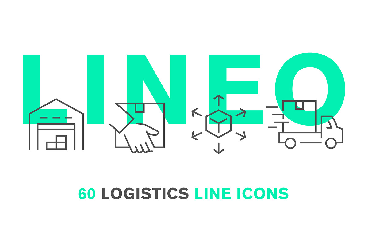 60 LOGISTICS ICONS, an Outline Icon by sharpnose (Photo 1 of 6)