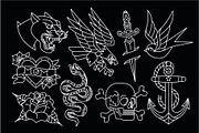 Old School Tattoo Vector Pack, an Animal Illustration by Andres M Rodriguez (Thumbnail 6 of 8)