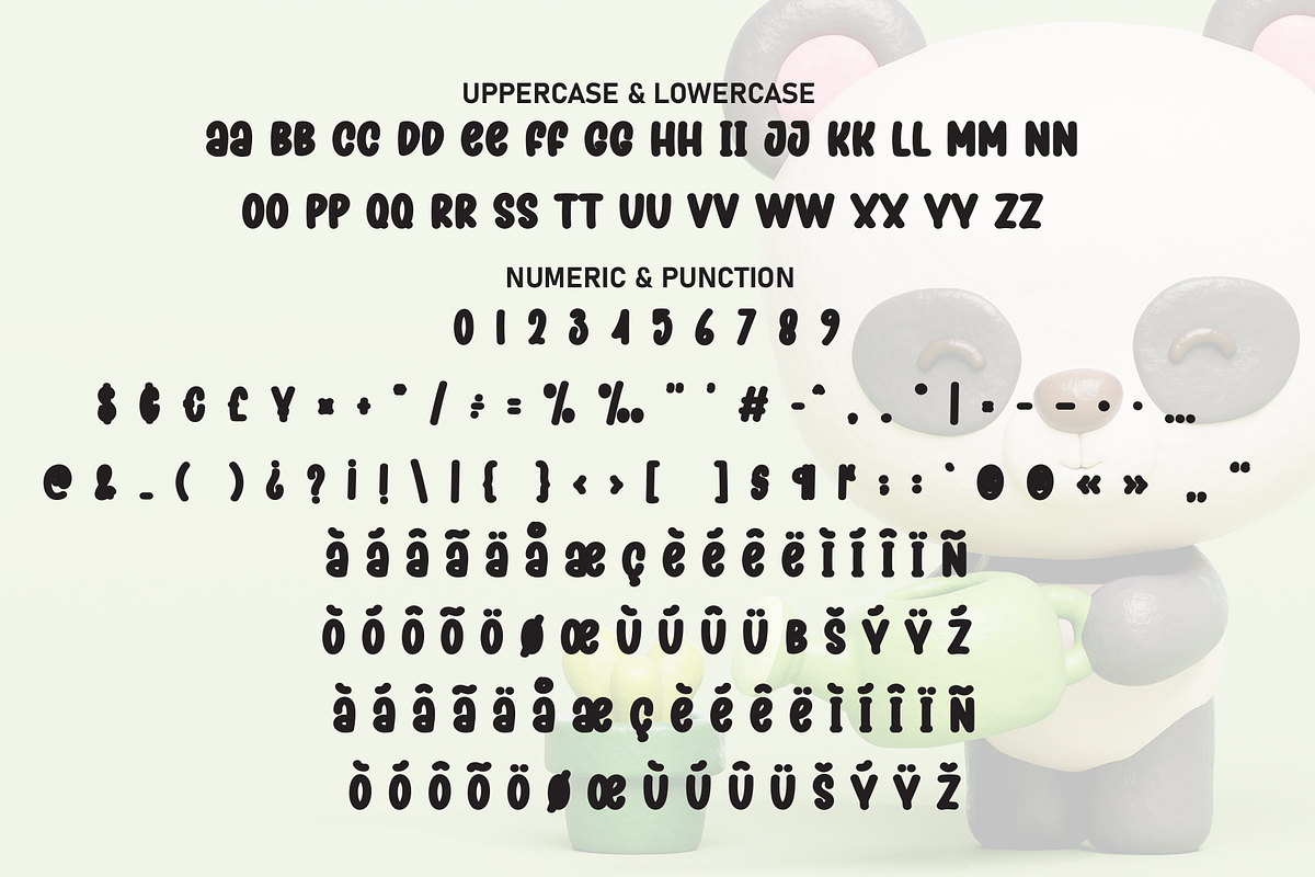 Cute Panda | Script Font, a Script Font by Scratchones (Photo 7 of 8)