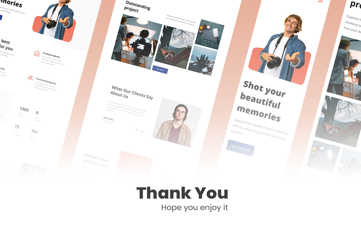 Photographer Web Design, a Wireframe Template by INSPR STD (Photo 6 of 6)