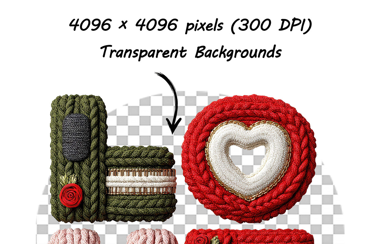 Valentine Crochet PNG Bundle, a Graphic by one-touch (Photo 13 of 24)
