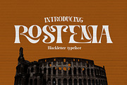 Rostema - Unique Display Typeface, a Serif Font by RagamKata (Thumbnail 1 of 11)