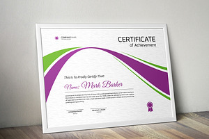 Certificate Word | PSD | AI, a Stationery Template by Curve Design