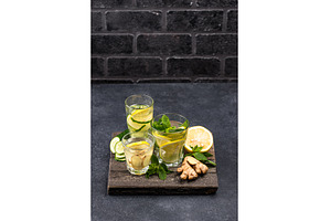 Set of various healthy detox water, a Food & Drink Photo by Yulia Furman