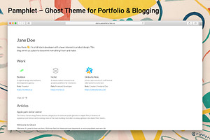 Portfolio & Blogging Ghost Theme