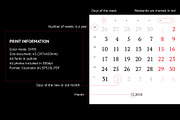 2018 Wall Calendar with cats., a Stationery Template by JS Shop (Thumbnail 3 of 4)