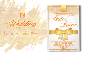 Gold Wedding Invitation