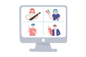 graphic designers computer, a Technology Illustration by studiogstock