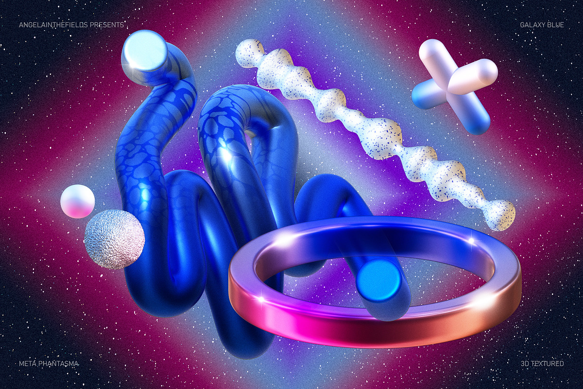 3D GALAXY BLUE Objects, an Object Graphic by angelainthefields (Photo 7 of 11)