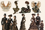 VICTORIAN WOMEN SURREAL CLIPART PACK, a Person Illustration by Daring Digies (Thumbnail 3 of 10)