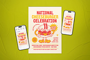 National Cheeseburger Day Flyer Set, a Flyer Template by The Good Store (Thumbnail 1 of 2)