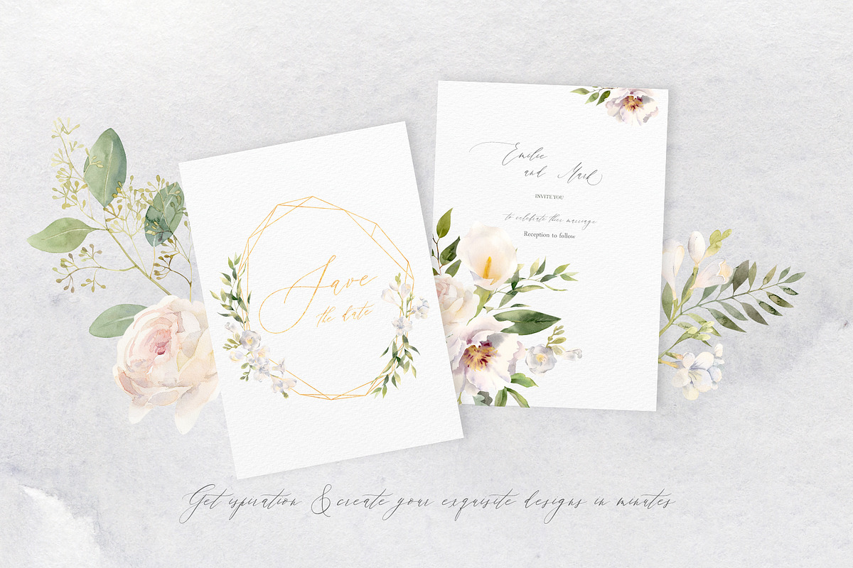 Exquisite Flora. Watercolor set., a Texture Illustration by Elegantia (Photo 2 of 13)