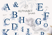 NAVY BLUE GARDEN watercolor flowers, a Decorative Illustration by Yuliia Lashevska (Thumbnail 11 of 14)