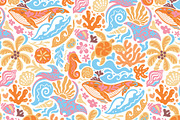 Warm Tides & Coral Stories, a Pattern Graphic by PenguinHouse (Thumbnail 2 of 13)