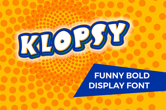 KLOPSY - funny bold display font preview 5