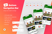3 Bottom Nav Bar Design in Figma, an App Template by DesignBox (Thumbnail 1 of 2)