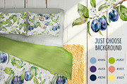 Blooming plum watercolor clipart, a Decorative Illustration by Eva Kleinman (Thumbnail 13 of 14)