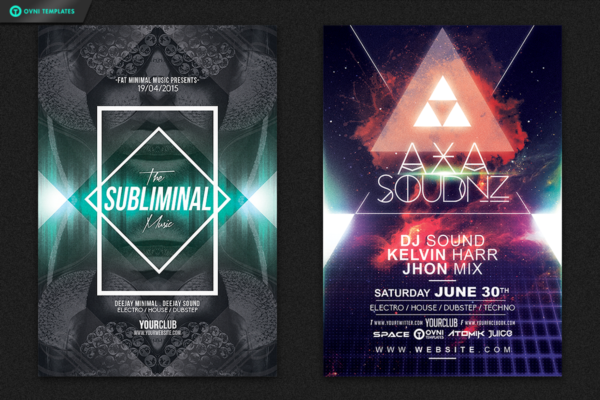 18 MINIMAL Flyer Bundle, a Flyer Template by OVNI-TEMPLATES (Photo 9 of 10)