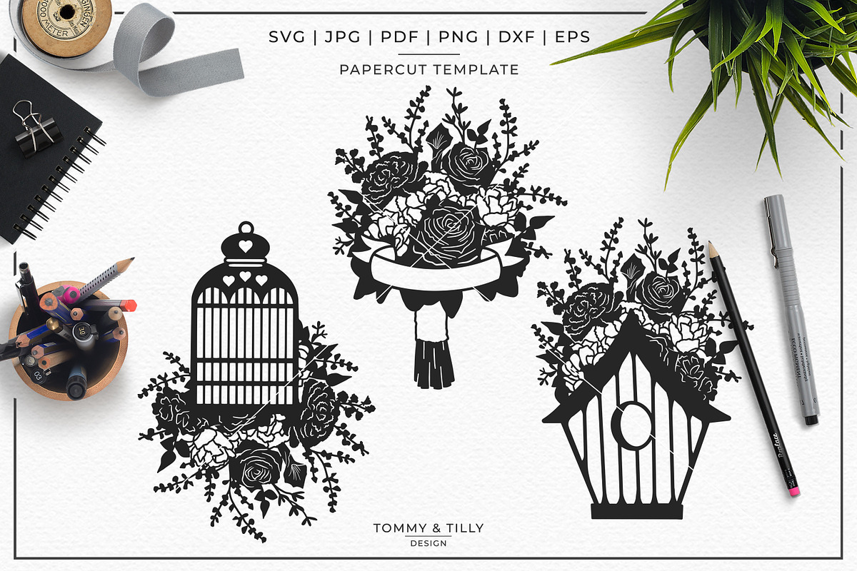 Romantic Floral Bundle - Overlay SVG, an Illustration by Tommy & Tilly Design (Photo 3 of 5)