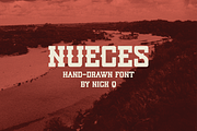 Nueces Hand Drawn Font, a Slab Serif Font by nickqtx (Thumbnail 1 of 4)