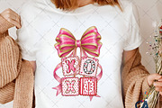 XOXO Valentine Pink Bow PNG, an Illustration by Creative Art (Thumbnail 5 of 6)