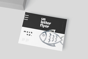 US Letter Landscape Flyer Mockups