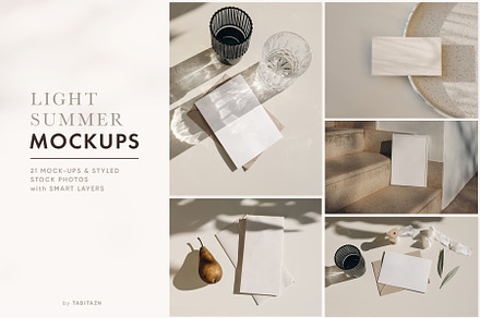 Light Summer Mockups, a Print Template by Tabita's shop