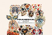 FOLK MEDICAL CLIPART PACK, an Education Illustration by Daring Digies (Thumbnail 1 of 9)