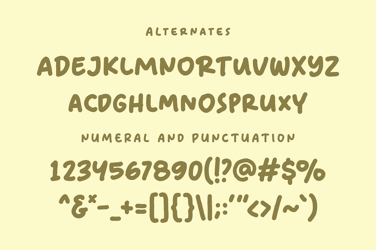 Picknick - Handwritten Display Font, a Handwritten Font by overlaytemplates (Photo 5 of 6)