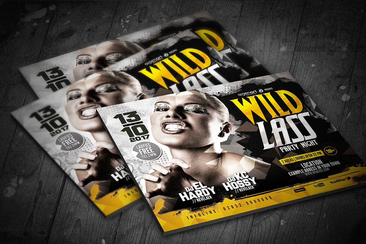 Wild Lass Party Night, a Flyer Template by aigenart (Photo 5 of 10)