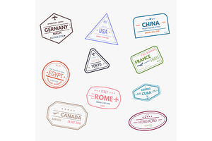 Rubber Visa Stamps