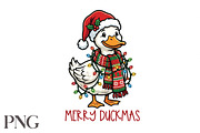 Merry Duckmas Christmas PNG, an Animal Illustration by crative8112 (Thumbnail 2 of 3)