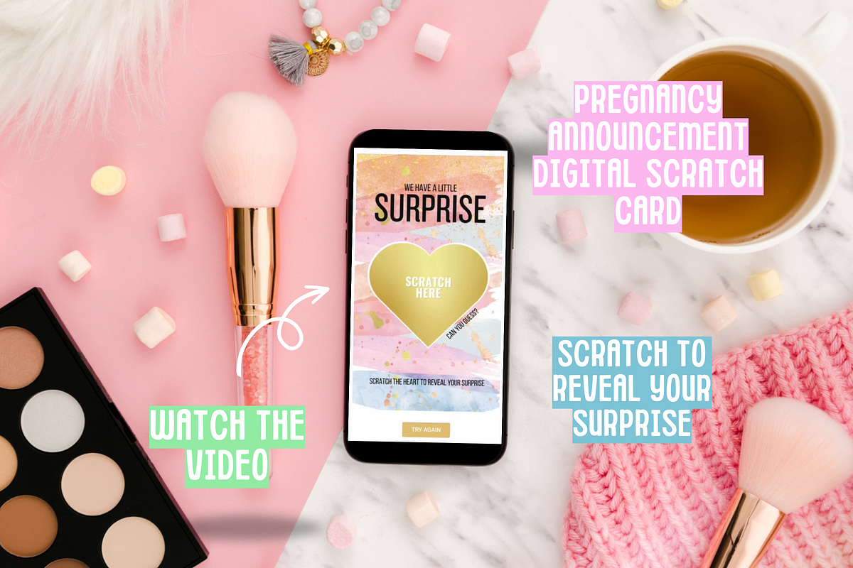 Pregnancy Reveal Scratch Off Card, an Email Template by SunshineStudioBoutique (Photo 5 of 7)