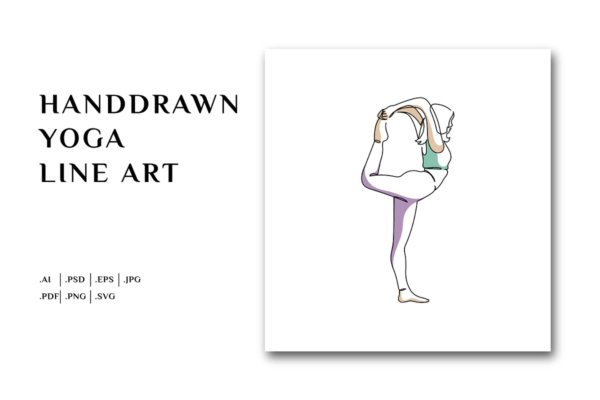 Line Art Yoga Illustration, a Sport Illustration by Brand_Hero (Photo 1 of 4)