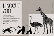 Linocut Zoo, Animal illustrations, an Animal Illustration by Garden in frame (Thumbnail 1 of 7)