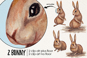 watercolor bunny, an Animal Illustration by Graphobia (Thumbnail 2 of 7)
