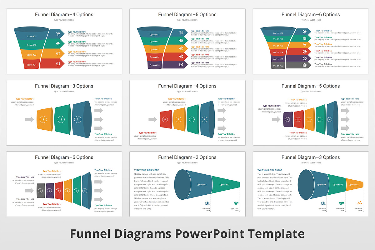 Funnel Diagrams PowerPoint template, a Presentation Template by GraphicStan (Photo 4 of 8)