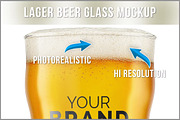 Lager Beer Glass Mockup, a Cups & Container Mockup by Bruno's Shop (Thumbnail 2 of 4)
