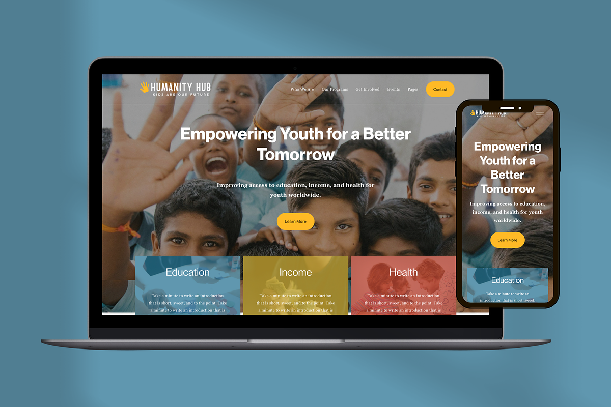 Nonprofit Squarespace Website, a Squarespace Template by Wynn Solutions (Photo 1 of 4)