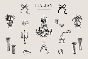 Italy Abstract Line Art. Wedding Svg