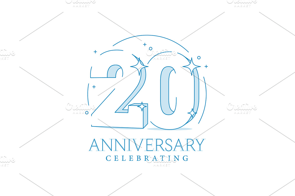 Anniversary 20. 3d number twenty, a Decorative Illustration by Sunny (Photo 1 of 2)