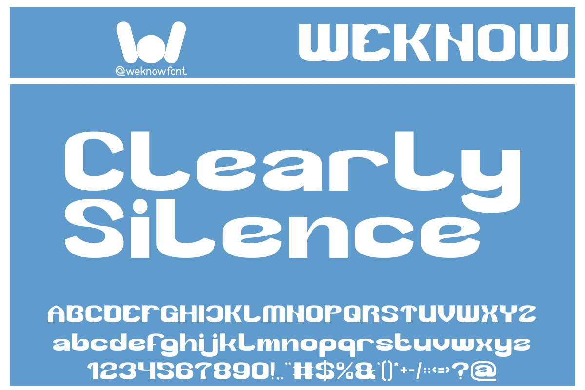 Clearly Silence font, a Font by weknow (Photo 1 of 8)