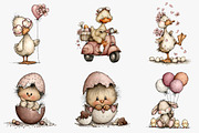 Whimsical Easter Clipart, an Illustration by CreationArt (Thumbnail 3 of 5)