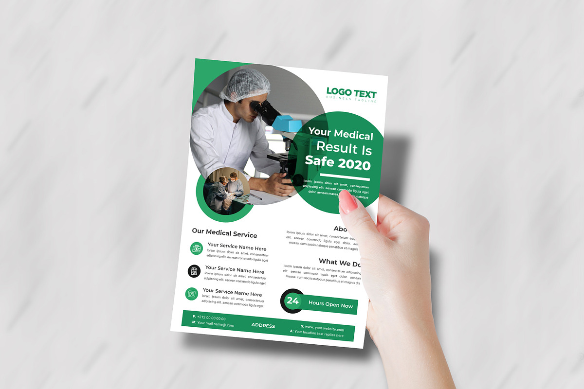 Lab Testing Flyer Template, a Flyer Template by MRI STUDIO