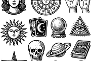 Mystical Tarot and Astrology Symbols, an Object Graphic by RT Studio (Thumbnail 3 of 4)