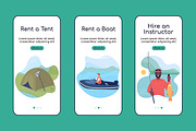 Camping trip with fishing app pages, a Templates & Theme by IMG visuals characters (Thumbnail 2 of 3)