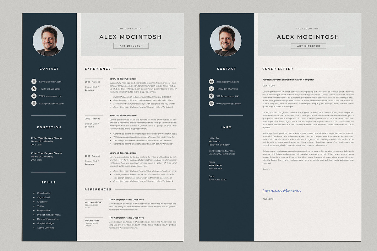Clean Cv-Resume, a Resume Template by UX-group