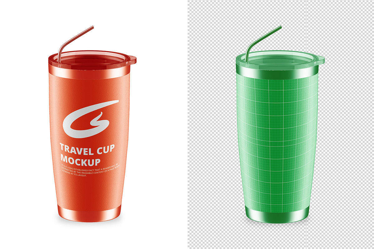 Stainless Travel Cup Mockup, a Cups & Container Mockup by GraphicsPixel (Photo 2 of 3)