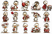Easter Duck Whimsical Clipart, an Illustration by Libby Wishes (Thumbnail 2 of 7)