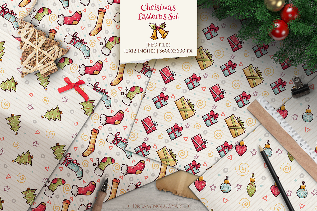 Christmas patterns set preview 4